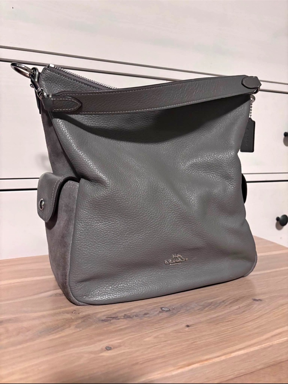 COACH Pennie shoulder bag Heathered gray grey